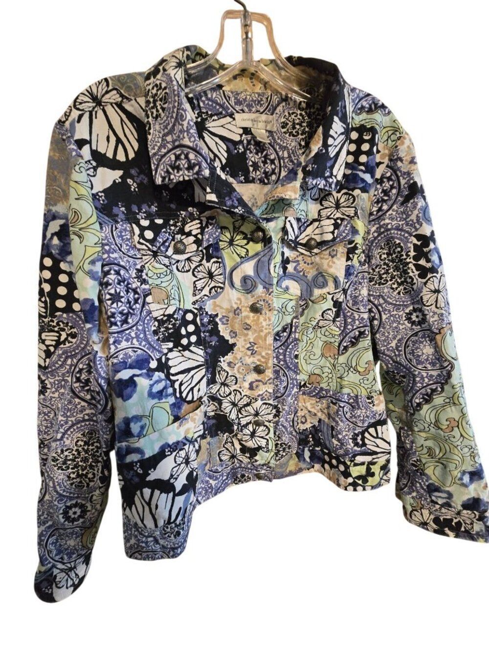 Christopher & Banks Patchwork Print Jacket grannycore cottagecore boho retro